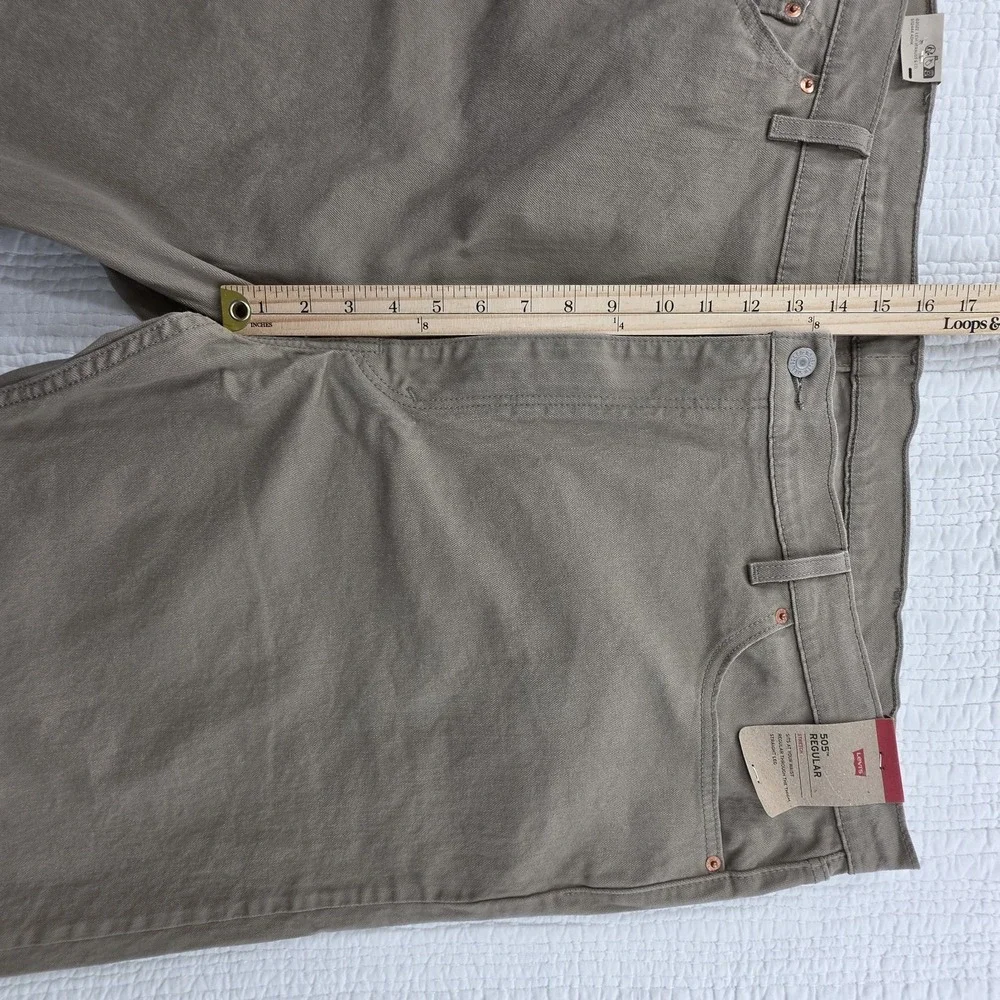 Levi's 505 Regular Fit Jeans Men's Big & Tall 50x34 Tan Stretch Denim NEW NWT